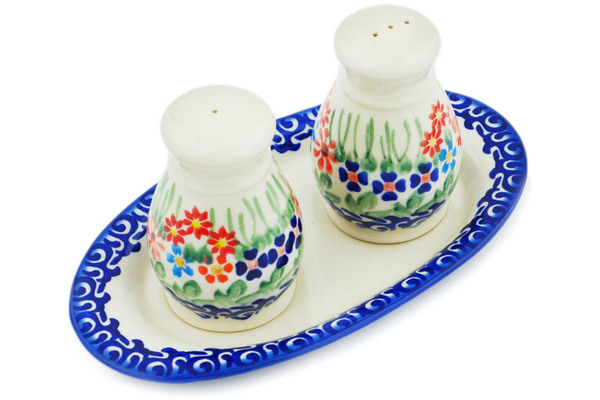3-Piece Salt and Pepper Set with Tray