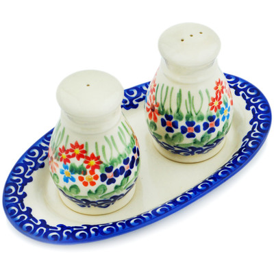 3-Piece Salt and Pepper Set with Tray