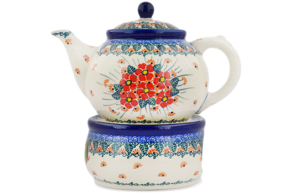 Tea or Coffee Pot with Heater 40 oz