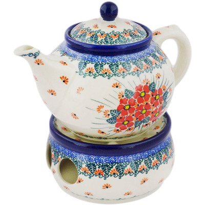 Tea or Coffee Pot with Heater 40 oz