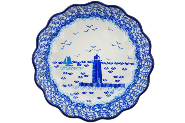 Scalloped Fluted Bowl 8"