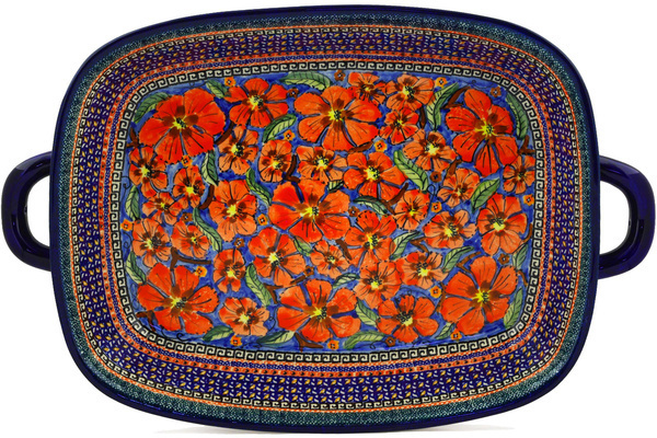 Rectangular Baker with Handles 19"