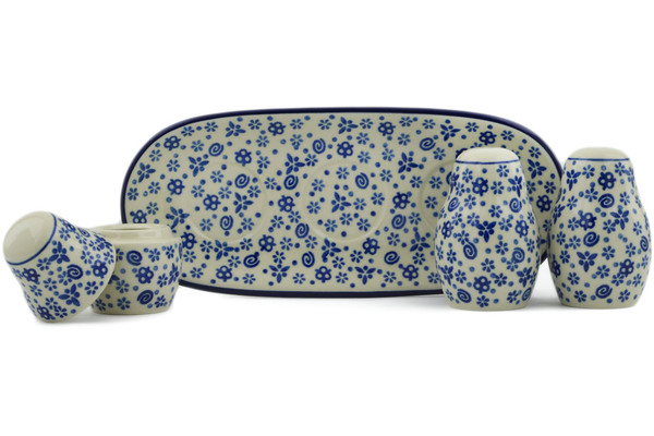 Salt and Pepper with Toothpick Holder 10"