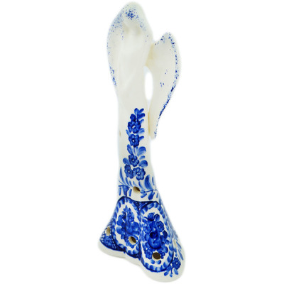 Faience Angel Figurine 10&quot; Classic Cobalt