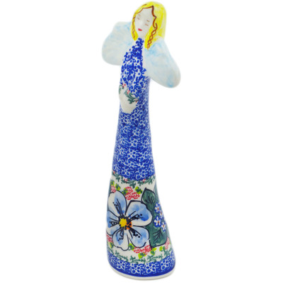 Polish Pottery Angel Figurine 10&quot; Floral Dream UNIKAT