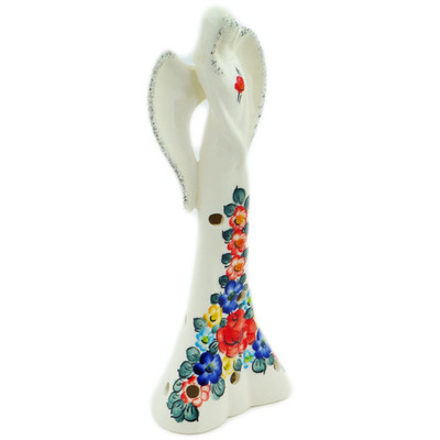 Faience Angel Figurine 10&quot; Little Flower Patch