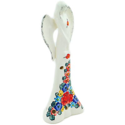 Faience Angel Figurine 10&quot; Little Flower Patch