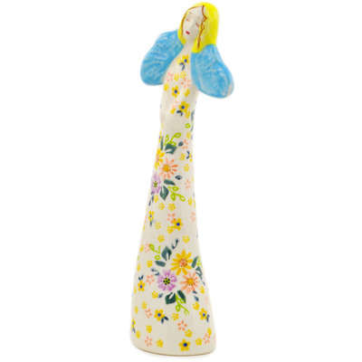 Polish Pottery Angel Figurine 10&quot; Springtime Serenade