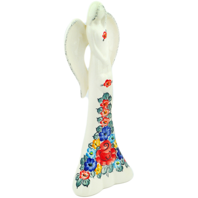 Faience Angel Figurine 13&quot; Little Flower Patch