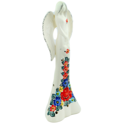 faience Angel Figurine 13&quot; Little Flower Patch