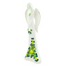 Faience Angel Figurine 16&quot; Green Wave