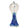 Faience Angel Figurine 16&quot; Merry Flowers