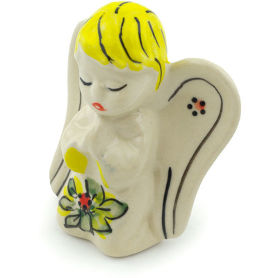 Polish Pottery Angel Figurine 3&quot; Soft And Sweet UNIKAT