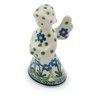 Polish Pottery Angel Figurine 4&quot; Blue Daisy Circle
