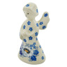 Polish Pottery Angel Figurine 4&quot; Blue Spring