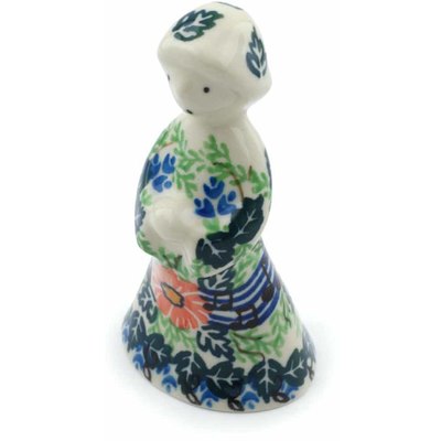 Polish Pottery Angel Figurine 4&quot; Spring Song UNIKAT