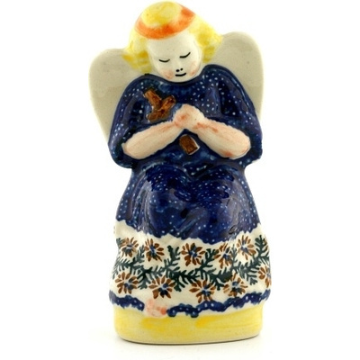 Polish Pottery Angel Figurine 5&quot;