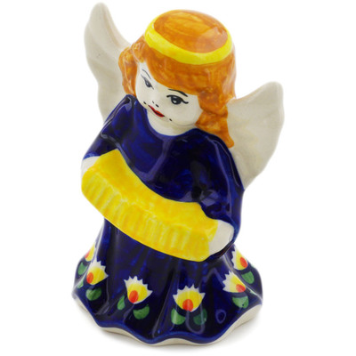 Polish Pottery Angel Figurine 5&quot; Waterlily