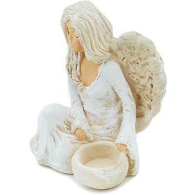 Plaster Angel Figurine 7&quot; Angelic