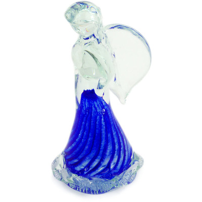 Glass Angel Figurine 7&quot; Blue