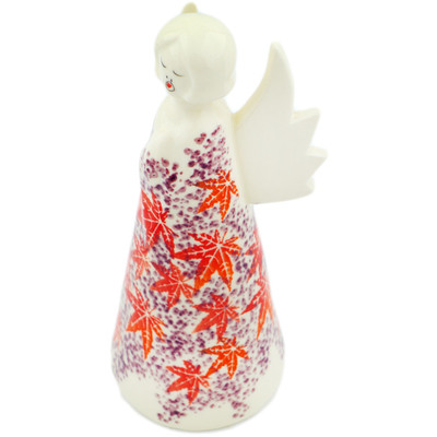 Polish Pottery Angel Figurine 7&quot; Brisk Fall UNIKAT