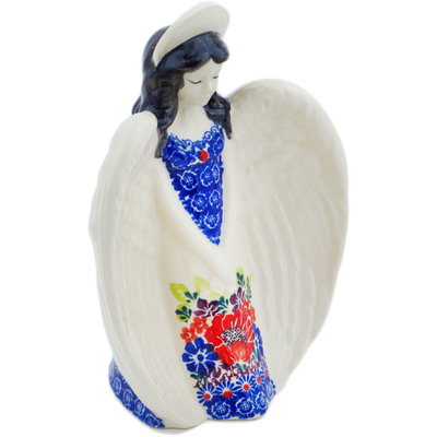 Polish Pottery Angel Figurine 8&quot; Springing Into Life UNIKAT