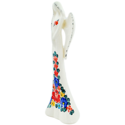 Faience Angel Figurine 9&quot; Little Flower Patch