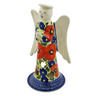Polish Pottery Angel Figurine 9&quot; Red Star UNIKAT