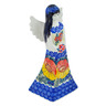 Polish Pottery Angel Figurine 9&quot; Sunrise Petals UNIKAT