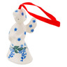 Polish Pottery Angel Ornament 3&quot; Lush Blue Wisteria