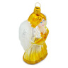 Glass Angel Ornament 4&quot; Golden Angel