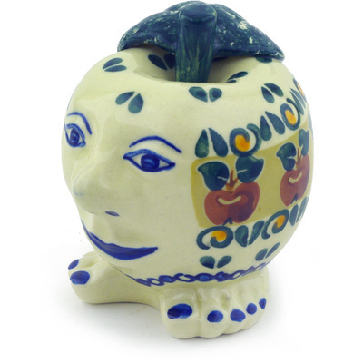 Polish Pottery Apple Figurine 4&quot;