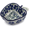 Polish Pottery Apple Shaped Bowl Blue Dogwood