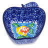 Polish Pottery Apple Shaped Bowl Matisse Flowers Golden UNIKAT