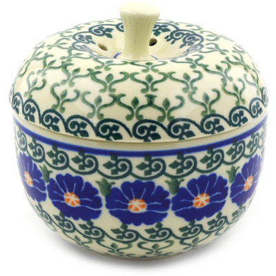 Polish Pottery Apple Shaped Jar 4&quot;