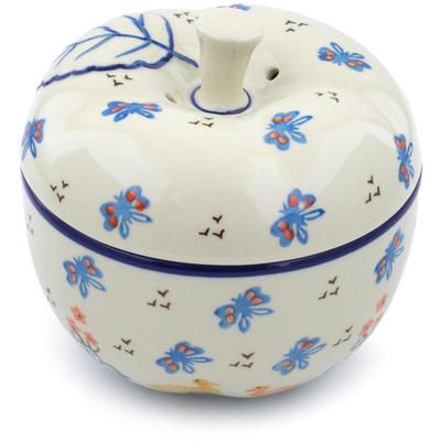 Polish Pottery Apple Shaped Jar 5&quot; Children&#039;s Spring