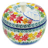 Polish Pottery Apple Shaped Jar 5&quot; Fall Vibes