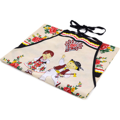 Textile Apron 31&quot; Folk Couple