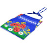 Textile Apron 31&quot; Poppy Garden Blue