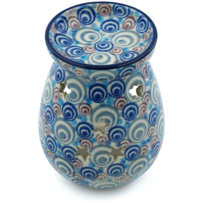 Polish Pottery Aroma Oil Burner Lamp 4&quot; Hypnotized UNIKAT