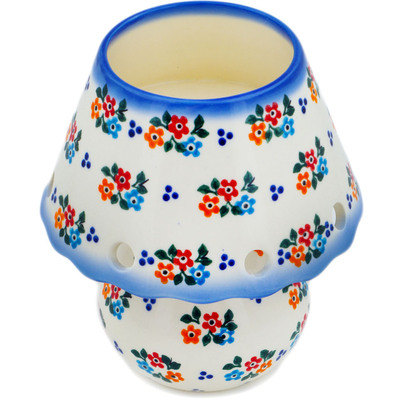 Polish Pottery Aroma Oil Burner Lamp 6&quot; Sweet Clusters UNIKAT