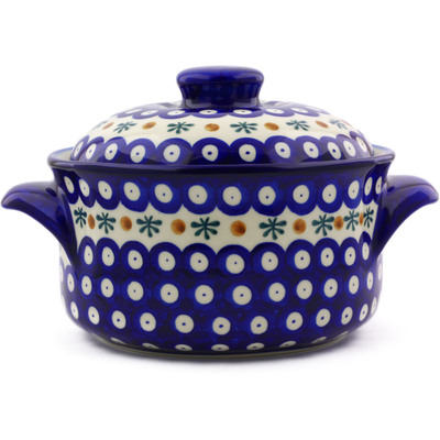 Polish Pottery Baker with Cover 10&quot; Mosquito
