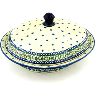 Polish Pottery Baker with Cover 12&quot; Copernicus