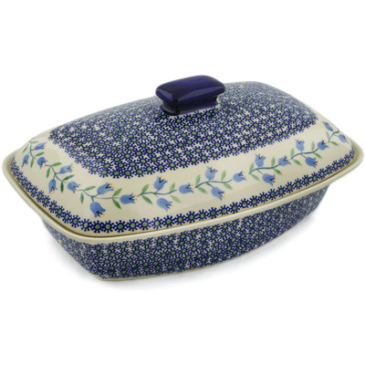 Polish Pottery Baker with Cover 13&quot; Sweet Dreams