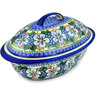 Polish Pottery Baker with Cover 16&quot; Floral Dream UNIKAT