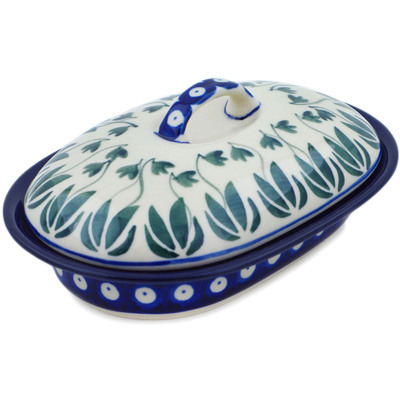Polish Pottery Baker with Cover 8&quot; Garden Pot