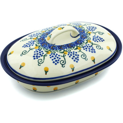 Polish Pottery Baker with Cover 8&quot; Tuscan Dreams