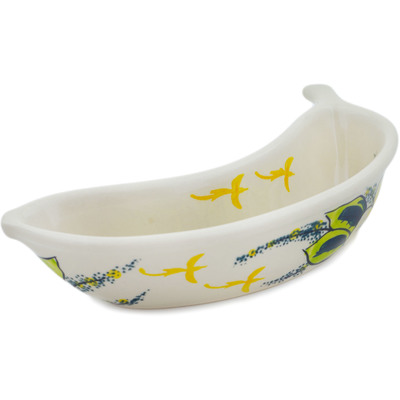 Polish Pottery Banana Shaped Bowl Hawaii Sunshine UNIKAT
