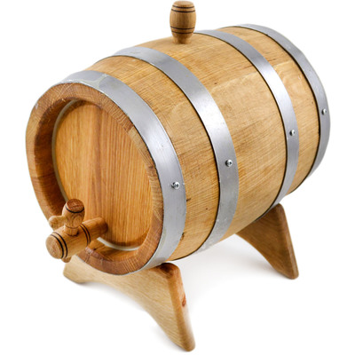 Wood Barrel with Tap 162 oz Wood