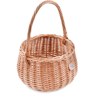 Wicker Basket with Handle 12&quot; Brown